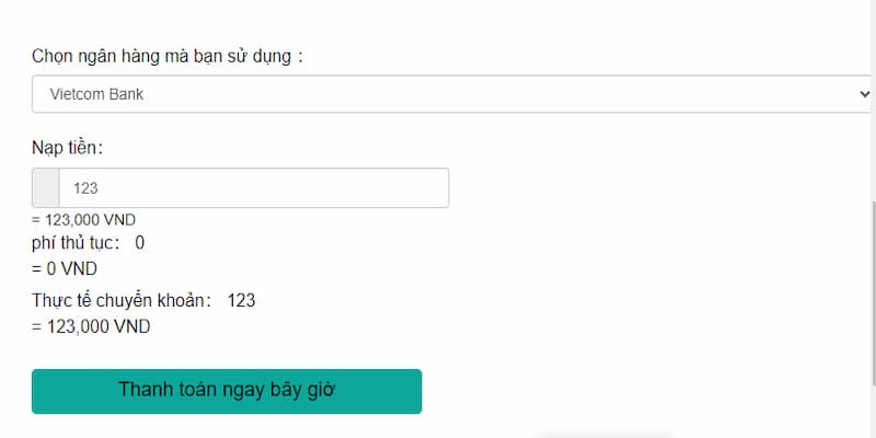 Nạp tiền tại 79KING qua ngân hàng an toàn Nạp tiền tại 79KING qua ngân hàng an toàn